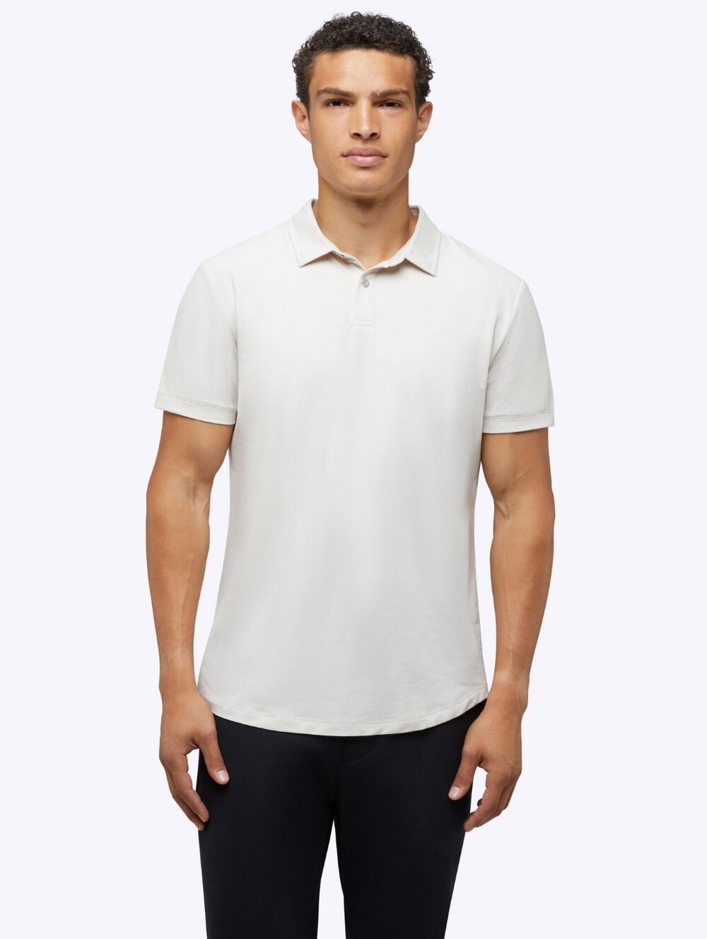 Cuts Clothing Men's Classic Short Sleeve Polo Shirt Cream White Medium
